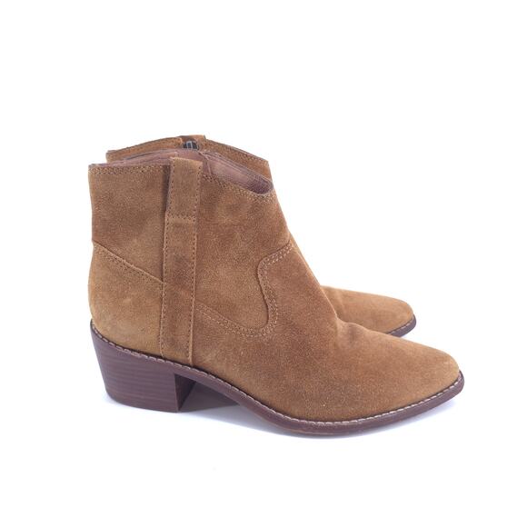 Madewell Shoes - Madewell Hailie Bootie Equestian Brown Suede Western Cowgirl PointedToe 7 AA780